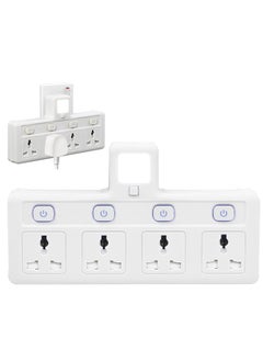 اشتري Tycom Power Adapter Multi Plug Extension with 4 Ways Night Light, Extender Wall Charger Socket Multiple Electrical Outlet Adaptor, Charging Station for Home, Office -4 Way Night Light في الامارات