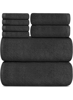 Buy Premium Bath Towels Set Pack of 8  Soft Cotton Face, Bath and Hand Towels, 600 GSM  Soft Feel, Highly Absorbent Durable Towels, Perfect for Daily Use  Lightweight Spa Towel in UAE