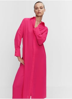 Buy Button Detail Slit Dress in Saudi Arabia