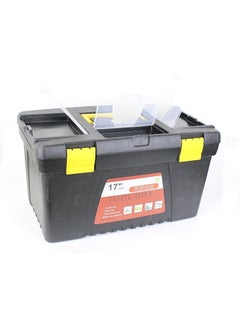 Buy 17 inch Pro Box, Plastic Tool Box with Handle, Portable Tool Case with Locking Lid, Tool Storage Organizer in Egypt