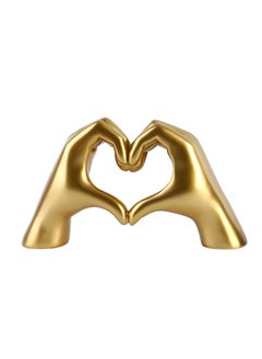 اشتري Golden Gesture Decoration, Love Finger Statue Modern, Modern Art Sculpture Personalized Finger Home Decoration, Creative Wedding Home Desktop Decoration في السعودية