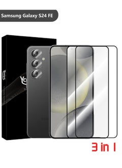 Buy 3in1 Screen Protector for Samsung Galaxy S24 FE, Clear Camera Glass Film in Saudi Arabia