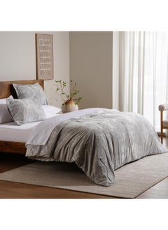 Buy Urban Plush Rose Velvet 3-Piece Comforter Set 160X220Cm - Grey in UAE