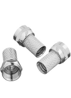Buy DKURVE® F Plug Connectors Screw ON Aerial Coaxial Cable for Satellite TV Cable (PACK OF 100) in UAE