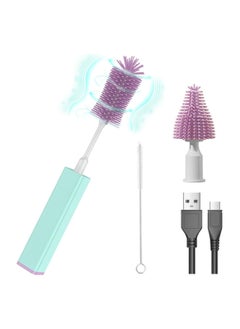 Buy Electric Bottle Brush Set, Silicone Baby Bottle Brush Cleaner with Nipple Brush, Straw Brush, Two Speed Cleaning Mode, Waterproof and USB Rechargeable, Gifts for Newborn and Mothers in Saudi Arabia