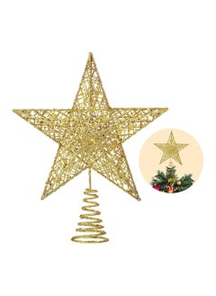 Buy Glittered Christmas Tree Topper Star 6 Inch Gold Star for Christmas Decoration in Egypt