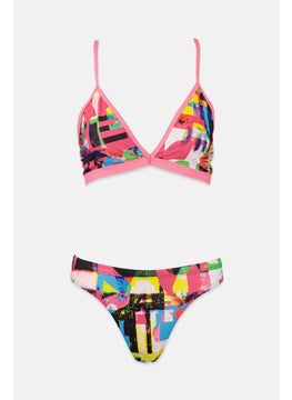 اشتري Women 2 Piece Bikini Bottom And Bra, Pink Combo في السعودية