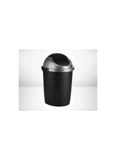 Buy Max Plast 6-liter black round trash can with lock that opens from the top in Egypt