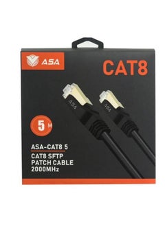 Buy Cat8 Ethernet Cable High Speed 40Gbps 2000MHz RJ45 Network Internet Braided Shielded Cord LAN Wire Compatible with Gaming Switch PC PS5 PS4 Xbox Modem Router WIFI Extender Patch Panel -5M Black in Saudi Arabia