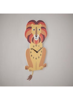 Buy Playland Lion Pendulum Wall Clock 25.8 x 36 cm in Saudi Arabia