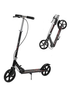 اشتري Kick Scooter Foldable Scooter with 4 Adjustment Levels Handlebar Teens and Adult Scooter with Anti-Shock Suspension Dual Brake Design Max Load 100 KG 8IN Big Wheels for Kids Teen and Adults Black في الامارات