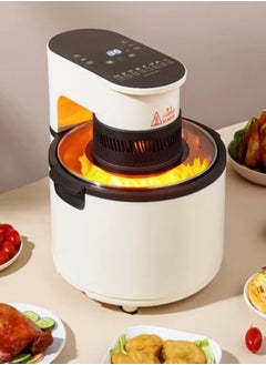 اشتري 6.5L Air Fryer, Oil less Cooking Air Fryer Electric Oven with Large Capacity Non-Stick Basket Visible Cooking Lid, Touch Control, Different Customizable Cooking Fryer في الامارات