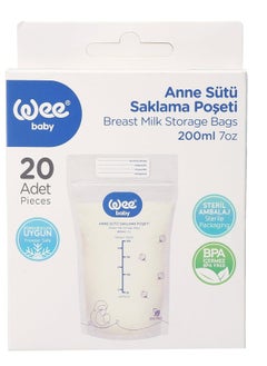 Buy Wee Baby Breast Milk Storage Bags 20 bags 200ml in Egypt