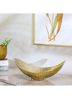 اشتري Liana Ovel Bowl 35X19.5X12 Cm Gold في الامارات