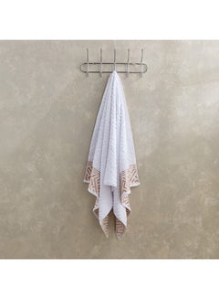 Buy Meknes Lurex Patterned Cotton Bath Sheet 150 x 80 cm in Saudi Arabia
