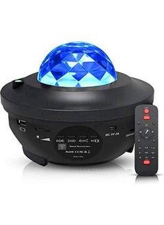 Buy Bluetooth Night Projector Light With Remote Black/Blue in UAE