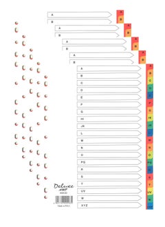 اشتري مجموعة من 5 قطع من ورق علامات التبويب الأبجدية البلاستيكي متعدد الألوان في الامارات