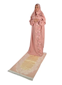 Buy Premium Prayer Mat Set With Prayer Dress Soft Cotton in Saudi Arabia