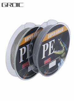 Buy 100M PE Fishing Line Braided String 8 Strands Super Strong Abrasion  Resistant Cast Longer Thinner Tensile Smooth for Saltwater Fresh Water - Grey in Saudi Arabia