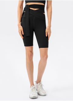 اشتري Crossover High-Waisted Yoga Shorts في السعودية