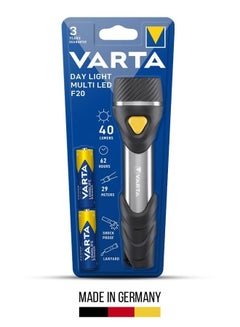 Buy Varta Day Light Multi LED F20 Flashlight with Rubber Elements, Precise Focusing, and High-Power LED for Outdoor Adventures in UAE