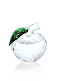 اشتري Crystal Apple Paperweight Figurine for Home Decor or Birthday Gift في السعودية