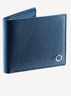 Buy Authentic Bvlgari Calf Leather Sapphire Blue Men Wallet Made In Italy in UAE