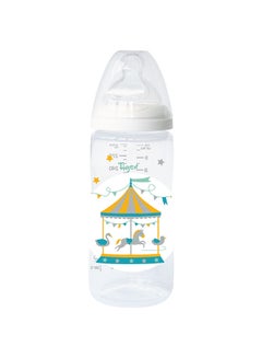Buy Autonomy Wide Neck Silicone Teat Infant Milk Feeding Bottle, 300Ml, 6m+ in UAE
