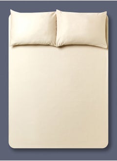 اشتري Queen Size Fitted Flat Sheet with Pillowcase "160 x 200 +33cm -50 x 75 cm" في الامارات