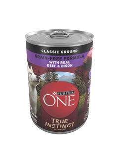 Buy Wet Dog Food True Instinct Classic Ground GrainFree Formula With Real Beef And Bison High Protein Dog Food  (Pack Of 12) 13 Oz. Cans in Saudi Arabia