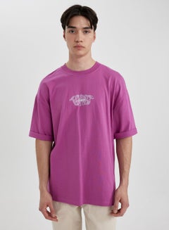 Buy Loose Fit Crew Neck Printed T-Shirt in UAE