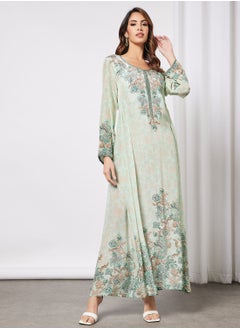 Buy Floral Print Jalabiya in Saudi Arabia