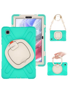 اشتري Moxedo Heavy Duty Shockproof Rugged Protective Colorful Case with 360 Rotating Kickstand and Shoulder Strap for Kids Compatible for Samsung Galaxy S6 Lite 10.4 inch - Mint Green في الامارات