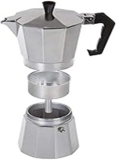 اشتري Turkish Coffee Maker Italian Espresso Moka Coffee Pot Octagonal Perfect Gift for Coffee Lover Aluminum 6 Cups 300ml في مصر