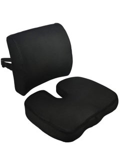 Buy Comfort Seat Cushion  Non Slip Orthopedic 100% Memory Foam Coccyx Cushion for Tailbone Pain Cushion for Office Chair Car Seat  Back Pain  Sciatica Relief Seat and Back cushion in UAE