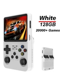 Buy R36S Handheld Retro Gaming Console Linux System with 128G TF Card, Preloaded with 15000+ Games, Retro Video Game Console 3.5-inch IPS Screen (White 128G) in Saudi Arabia