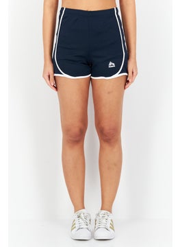 Buy Women Sportswear Fit Brand Logo Training Shorts, Navy in Saudi Arabia