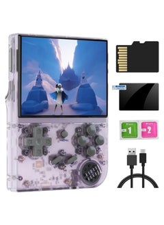 Buy RG35XX 2024 Handheld Game Console, 3.5-Inch IPS Screen, Linux System Retro Video Games Consoles, Portable Pocket Video Player with 5000+ Games (Purple, 64G) in UAE