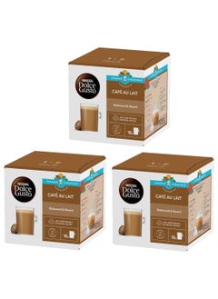 Buy Dolce Gusto 16 Capsules Cafe Au Lait 160grams pack of 3 in UAE