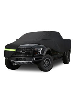 اشتري أغطية سيارة مقاومة للماء لسيارة Ford F150 F250 F350 Raptor Pickup Truck Super Crew Cab 5FT- 8FT صندوق سرير طويل شاحنة 190T يغطي مقاس مخصص 100% حزام مقاوم للرياح وسحاب باب مزدوج في الامارات