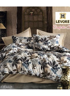 Buy Comforter set from hours Floral luxurious Turkish cotton 7 pieces king size in Saudi Arabia