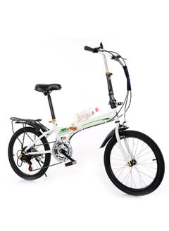 اشتري 20 Inch Foldable Bike 20 Inch, Adult Portable City Bicycle, Carbon Steel Bicycle Folding Bicycle, Folding Bike for Men Women Students and Urban Commuters في السعودية