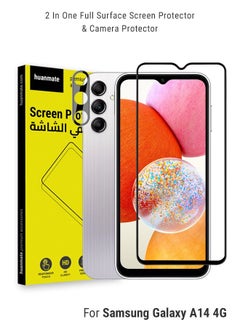 Buy Full Screen Protector With Camera Protector For Samsung Galaxy A14 4G Black/Clear in Saudi Arabia