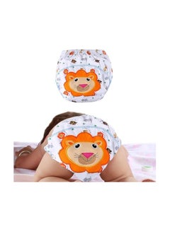Buy Baby Diapers Cotton and Reusable Baby Washable Cloth Diaper Nappies, Baby Training Pants, Ideal for Toddlers and Children (Lion) in Egypt