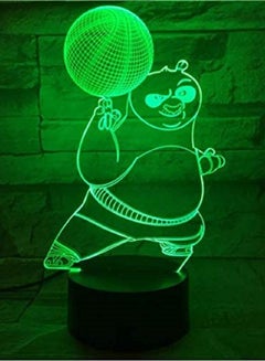 Buy 3D LED illusion lamp Boy Night Lamp Kung Fu Panda Basketball Nightlight for Children Bedroom Powered Multicolor Night Light Kids Birthday Gift in UAE