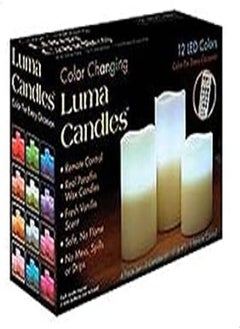 اشتري Luma 12 color changing candles real wax flameless with remote control timer في مصر