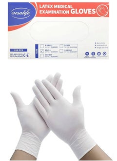 Buy Powder Free Latex Disposable Gloves 100 Pcs in UAE