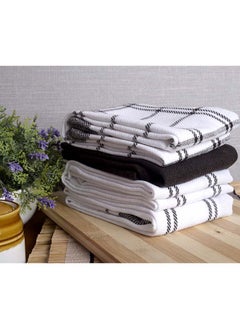 اشتري 4-Piece Multi Purpose Fabric Highly Absorbent Quick Dry Kitchen For Every Day Cleaning Towel Set 40x60 cm في الامارات