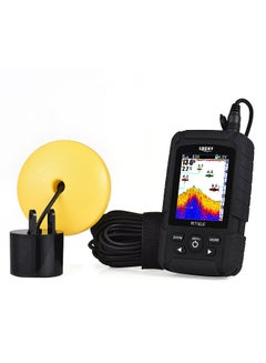 اشتري Portable Fish Finder Handheld Wired Fish Depth Finder Sonar Transducer for Boat Kayak Fishing في الامارات