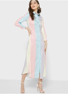 Buy Button Down Printed Dress in UAE